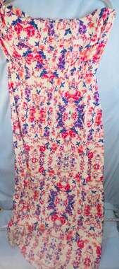 Charlotte Russe Floral‎ Strapless Ruffle Maxi Dress Size XL